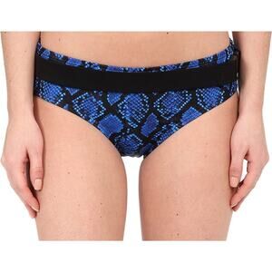Michael Kors Women's King Cobra Blue Swim Bikini Bottom Dark Amalfi Large NWT